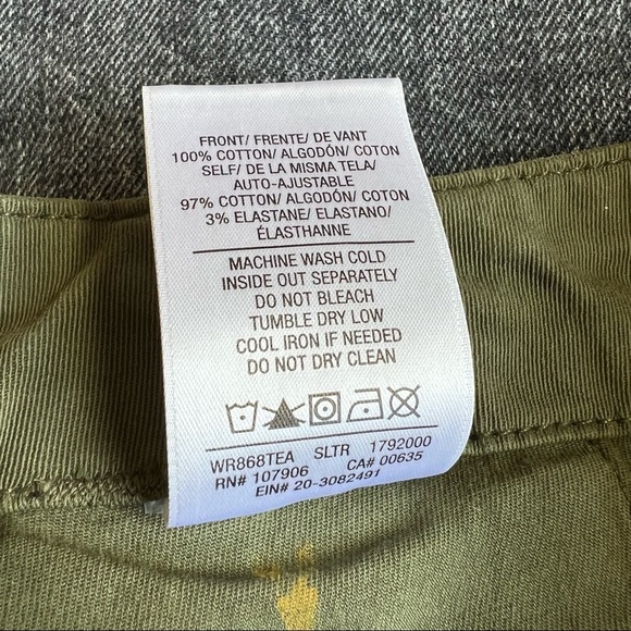 NWT Hudson color block asymmetrical frayed mini skirt khaki and black denim - Picture 14 of 16